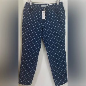 NWT Chicos Platinum Dot Printed Jean Blue/White Size .5 (size 6)
